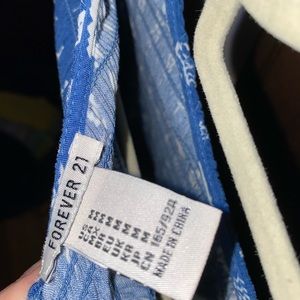 Blue and white dress